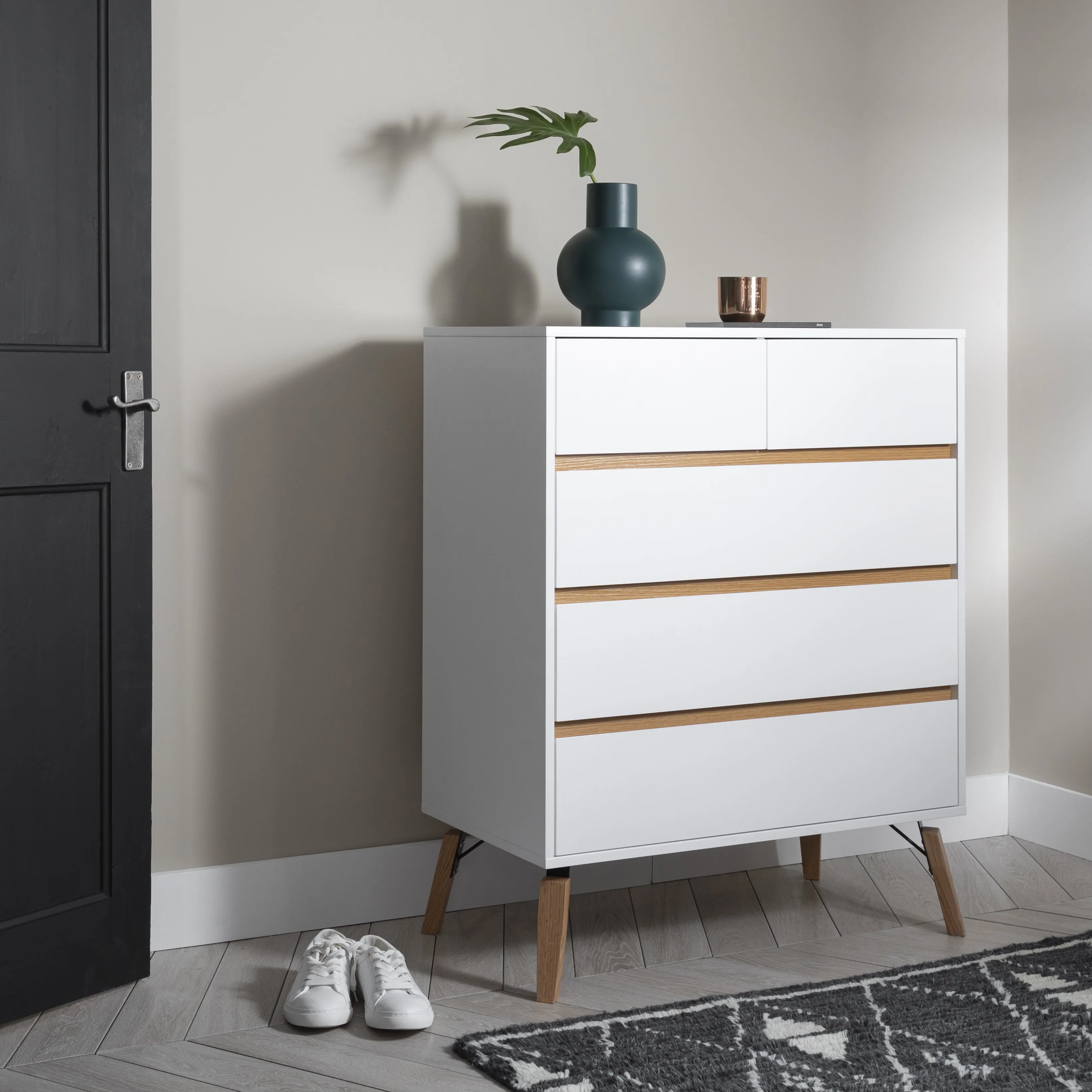 Otto Chest of Drawers 3 2 Drawer in Classic White