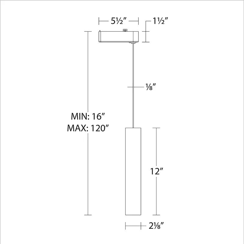 WAC J-PD2015 Silo J Track Pendant, 3500K